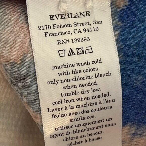 Everlane x Marques/Almeida Woman's Over-sized Long Tie-Dye Blouse Sz LR - Picture 9 of 10